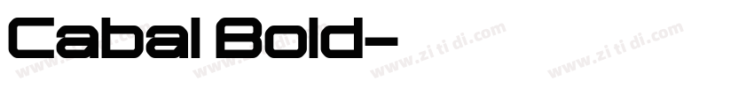 Cabal Bold字体转换